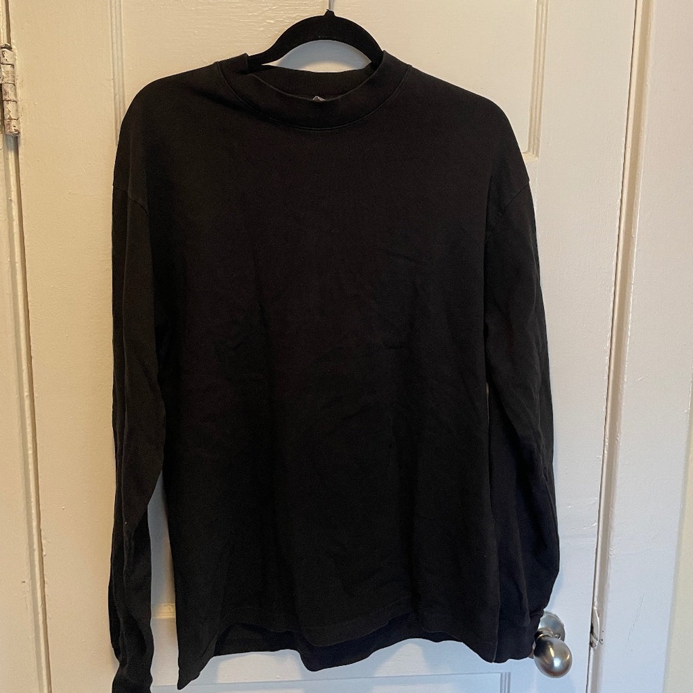 Los Angeles Apparel Long Sleeve Mockneck - Size M - Black